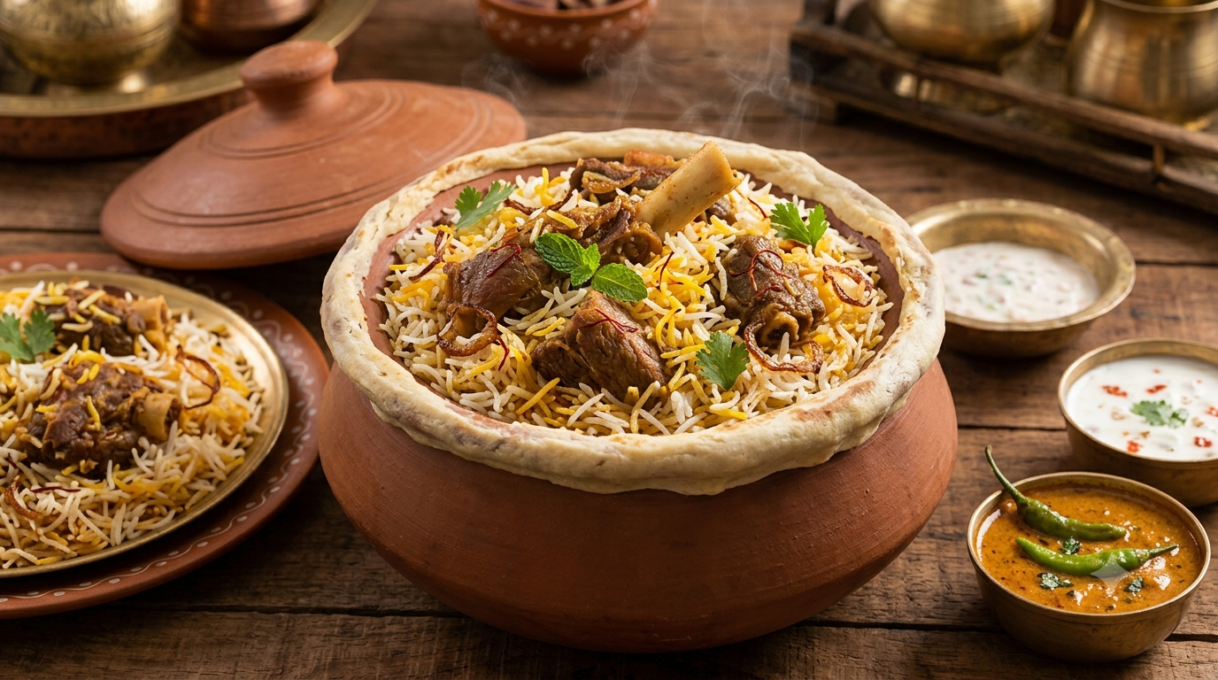 Awadhi Dum Gosht Biryani